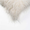 18" X 18" White Sheepskin Pillow