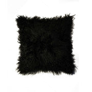 18" X 18" X 5" Black Sheepskin Pillow