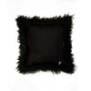 18" X 18" X 5" Black Sheepskin Pillow