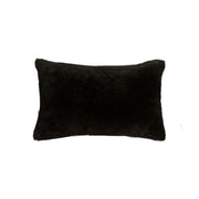 12" X 20" X 5" Black Sheepskin Pillow