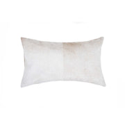12" x 20" x 5" Natural Cowhide Pillow