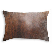12" x 20" x 5" Brown Cowhide Pillow