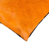 12" x 20" x 5" Orange Cowhide Pillow