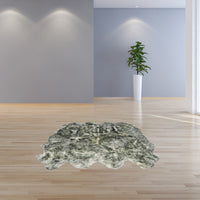 72" x 72" x 2" Gradient Gray Octo Sheepskin - Area Rug