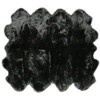 72" x 72" x 2" Black Octo Sheepskin - Area Rug