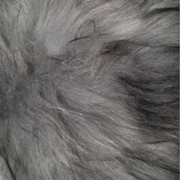 15" x 15" x 2" Metallic Silver, Sheepskin, Square - Chair Pad