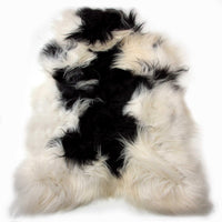 24" x 36" x 1.5" x 2" Spotted Sheepskin Single Long-Haired - Area Rug