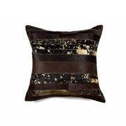 18" x 18" x 5" Chocolate And Gold - Pillow