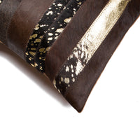 18" x 18" x 5" Gold And Chocolate - Pillow 2-Pack