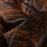 6' X 7' Exotic Cowhide Rug - Dark Brindle