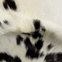 2" x 3" White And Black Calfskin - Area Rug