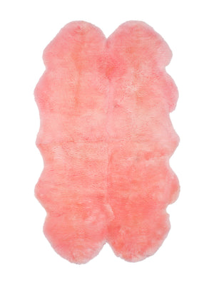 4' X 6' X 2' Pink Quattro Sheepskin Area Rug