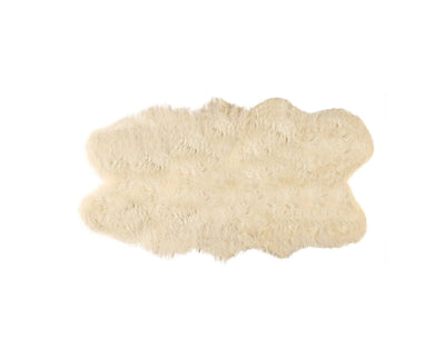 4' X 6' X 2' Gold Quattro Sheepskin Area Rug