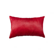 12" x 20" x 5" Wine Cowhide Pillow