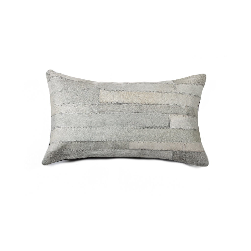 12" X 20" X 5" Gray Pillow