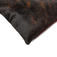 18" x 18" x 5" Chocolate Cowhide Pillow 2 Pack