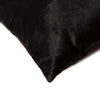 12" x 20" x 5" Black Cowhide Pillow 2 Pack
