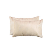 12" x 20" x 5" Natural Cowhide Pillow 2 Pack
