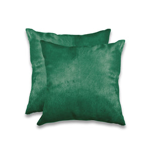 18" x 18" x 5" Verde Cowhide Pillow 2 Pack