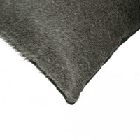 Set of 2 Gray And White Natural Cowhide Pillows