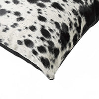 12" X 20" X 5" Salt And Pepper Black And White 2 Pack Cowhide Pillows