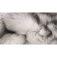 3' X 5' Gradient Gray Rectangular Faux Fur Area Rug