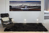 5' X 8' Black Sheepskin Rug-Throw