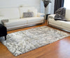 5' X 8' Gradient Gray Sheepskin Rug-Throw