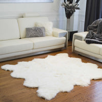 72" x 72" x 1.5" Off White Octo Faux Sheepskin - Area Rug