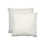 18" X 18" Ivory Mink Faux 2-Pack Pillow