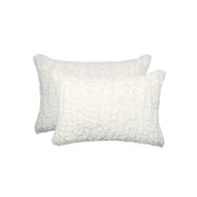 12" X 20" Ivory Mink Faux 2-Pack Pillow