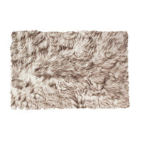 2' X 3' Ombre Brown Faux Sheepskin Area Rug