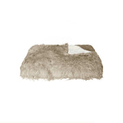 50" X 70" X 2" Tan Sheepskin Faux Fur Throw