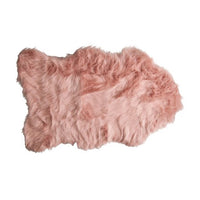 24" x 36" x 1.5" Dusty Rose Faux Sheepskin - Area Rug