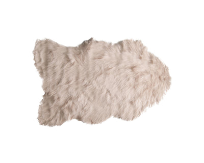 2' X 3' Taupe Faux Sheepskin Area Rug