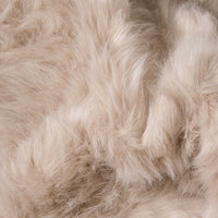 2' X 3' Taupe Acrylic Plush Faux Sheepskin Area Rug