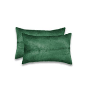 12" x 20" x 5" Verde Cowhide Pillow 2 Pack