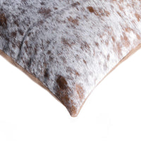 12" x 20" x 5" Salt And Pepper White And Brown Cowhide Pillow 2 Pack