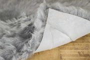 17" X 17" Gray Sheepskin Chair Seat Cover