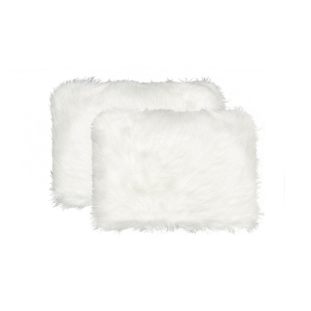 12" X 20" Off White Faux 2-Pack Pillow