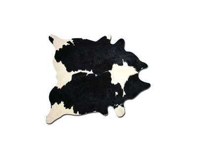 5' X 7' Black And White Cowhide Area Rug