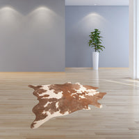 60" x 84" Brown And White Cowhide - Area Rug