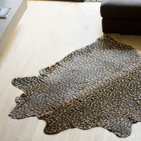 5' X 7' Leopard Cowhide Area Rug