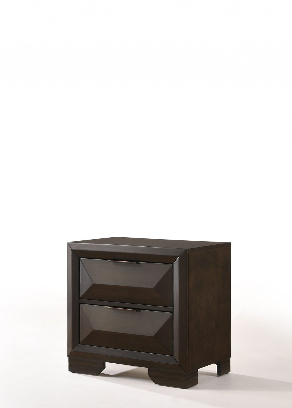 26" X 17" X 25" Espresso Rubber Wood Nightstand