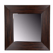 39" X 35" Espresso Rubber Wood Mirror