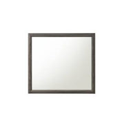 39" X 35" Weathered Gray Paper Veneer Mirror