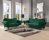 76" X 37" X 39" Green Velvet Loveseat