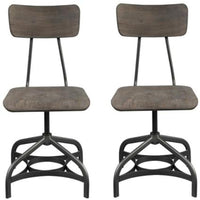 17" X 21" X 34" 2pc ray Oak And Sandy Gray Side Chair