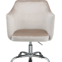 25" X 23" X 37" Champagne Velvet Office Chair
