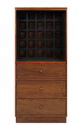 Wine Cabinet In Walnut - Mdf